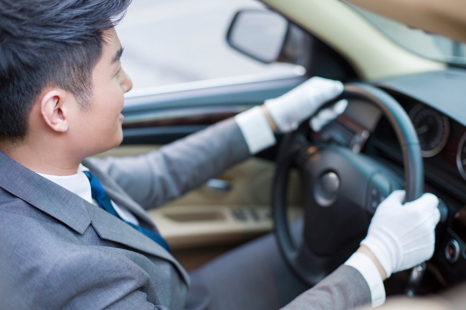Chauffeur driving car